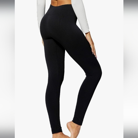 NEW MIX PREMIUM High Waisted Tummy Shaping Black Leggings One Size Fits All BNWT - Picture 1 of 10
